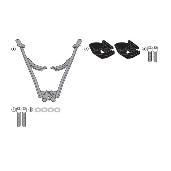 Rear rack Givi top cases Monokey Monolock Honda Xadv 750 2017-2020