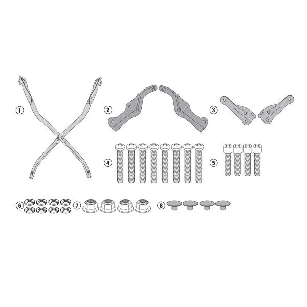 Attacco posteriore bauletto Givi Monokey Monolock Honda CB650R 2019-2020