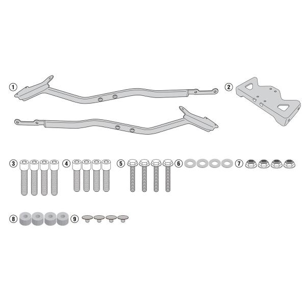 Attacco posteriore bauletto Givi Monokey Monolock Honda CB500F 2019-2022