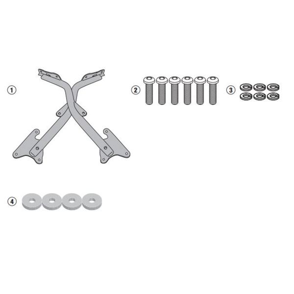 Attacco posteriore bauletto Givi Monokey Monolock Honda CRF1100L Africa Twin 2020-2022