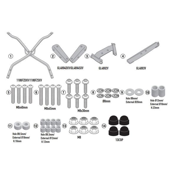 Attacco posteriore bauletto Givi Monokey Monolock Honda Forza 750 2021-2022