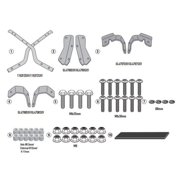 Rear rack Givi top cases Monokey Monolock Honda NC750X 2021-2022