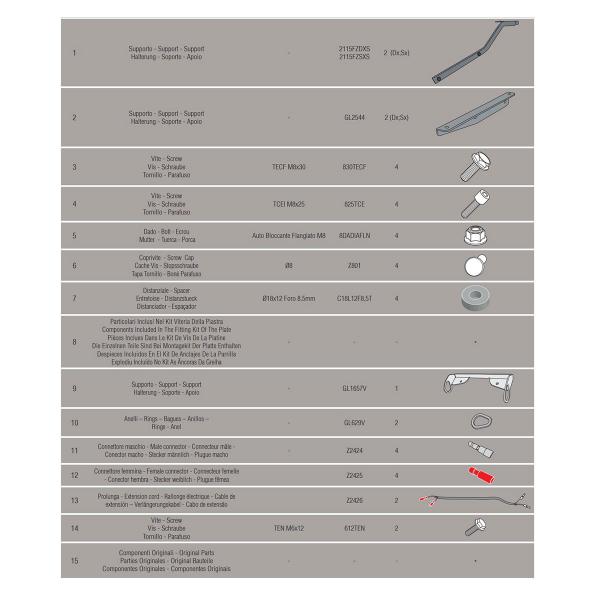 Attacco posteriore bauletto Givi Monokey Monolock Yamaha MT09 2017-2020