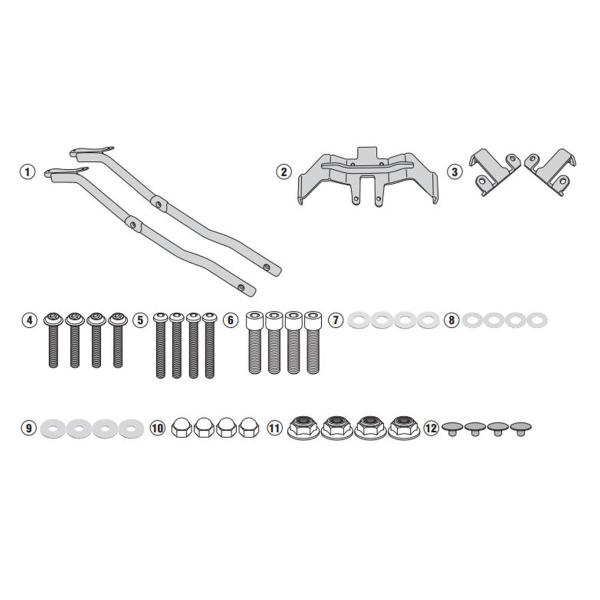 Attacco posteriore bauletto Givi Monokey Monolock Suzuki GSXS1000 2015-2020