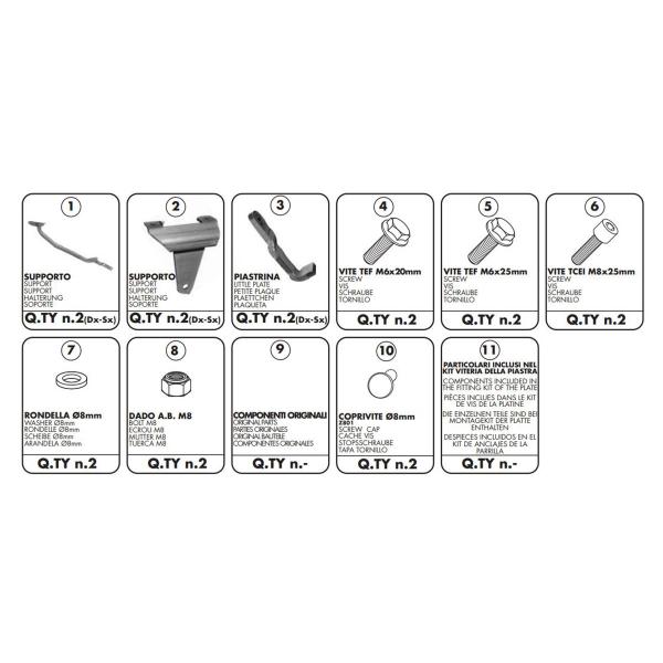 Attacco posteriore bauletto Givi Monolock Yamaha FZ1 1000 2006-2015