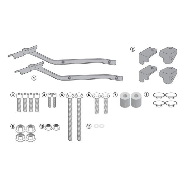 Attacco posteriore bauletto Givi Monokey Monolock BMW R1200R 2015-2018