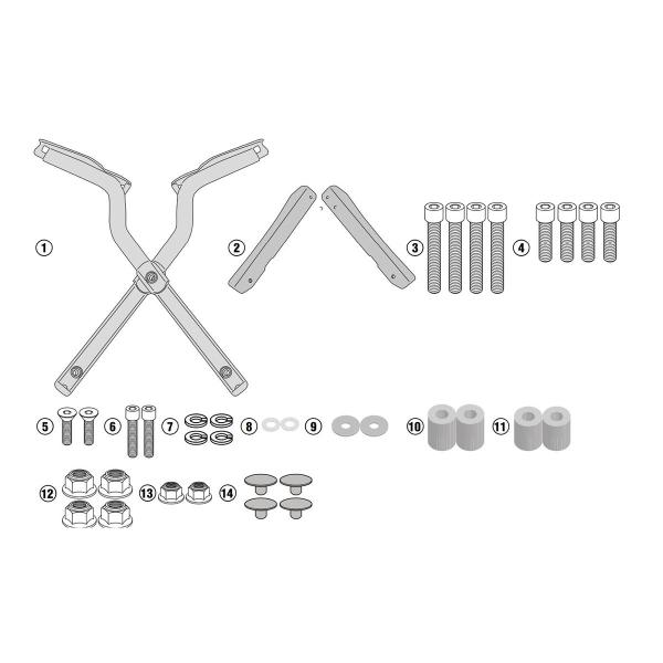 Attacco posteriore bauletto Givi Monokey Monolock BMW F900R 2020-2022