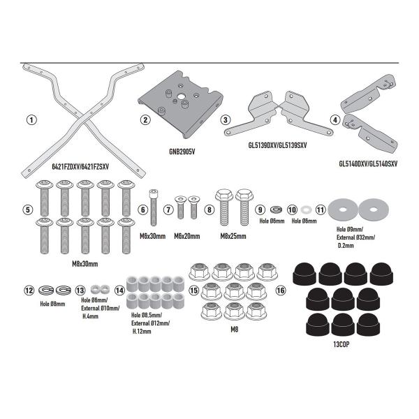 Rear rack Givi top cases Monokey Monolock Triumph Tiger Sport 660 2022-2025