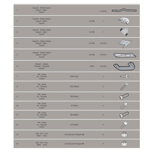Rear rack Givi top cases Monokey Monolock Aprilia Shiver 900 2010-2020