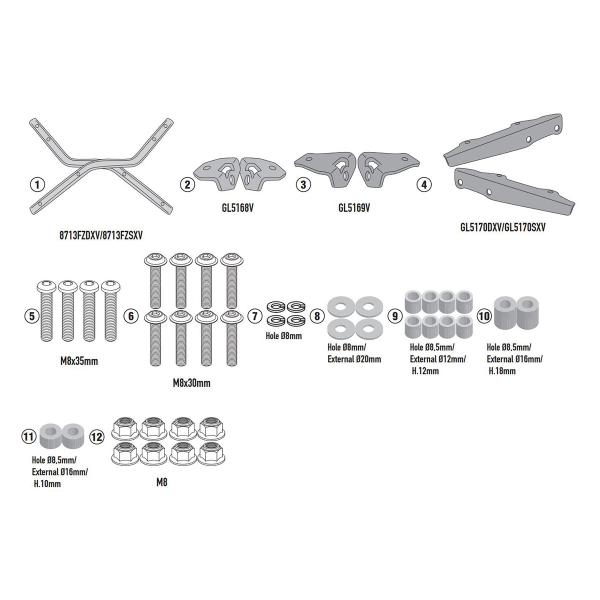 Attacco posteriore bauletto Givi Monokey Monolock Benelli Leoncino 800 2022