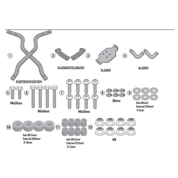 Attacco posteriore bauletto Givi Monolock Keeway RKF125 2018-2022