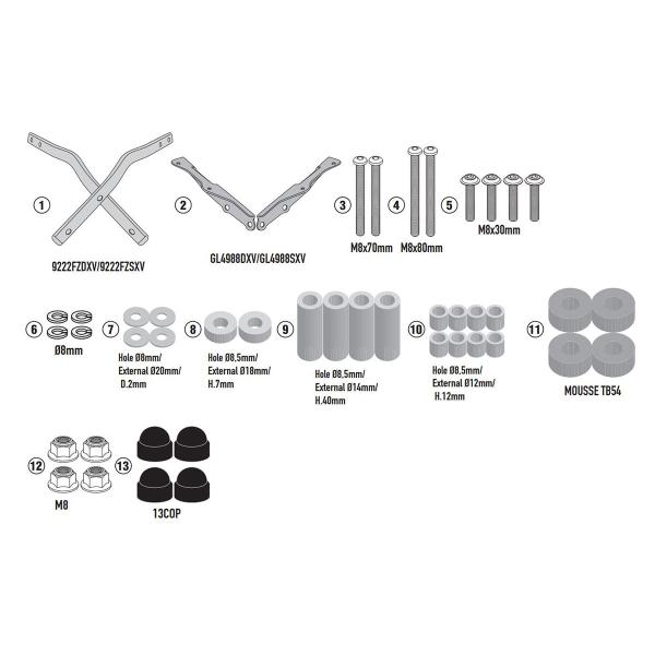 Attacco posteriore bauletto Givi Monolock Cfmoto 700CL-X 2021-2023
