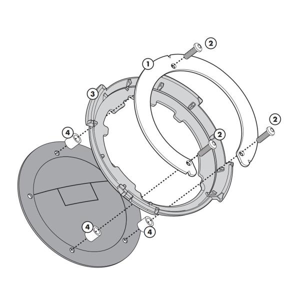 Fitting flange Givi Tanklock tank bag Suzuki V-Strom 250 2017-2021