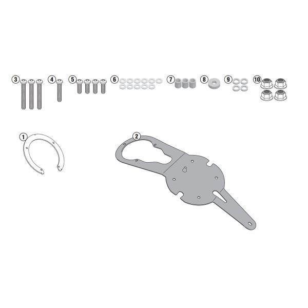 Attacco flangia borsa serbatoio Givi Tanklock Yamaha MT07 2014-2017