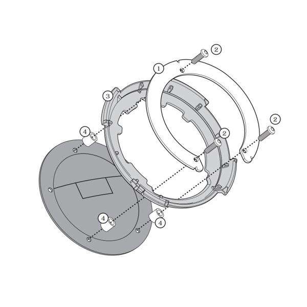 Attacco flangia borsa serbatoio Givi Tanklock Honda CB500F 2019-2022