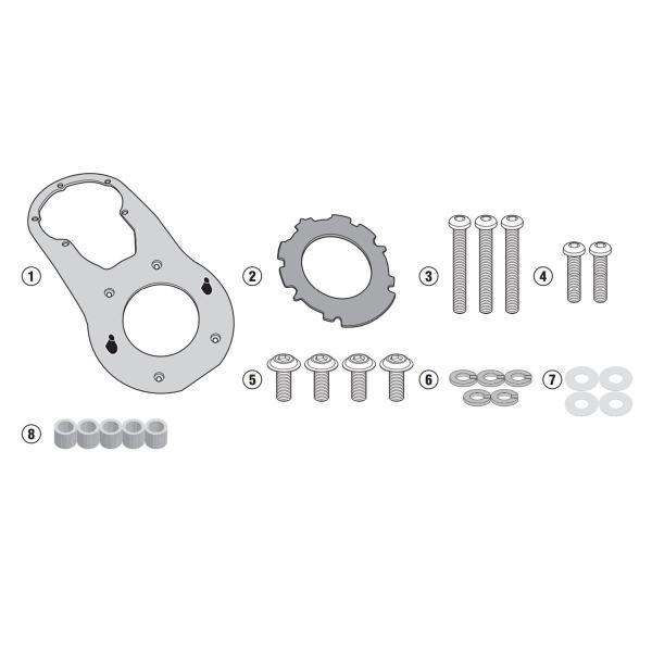 Fitting flange Givi Tanklock tank bag Yamaha MT07 2018-2020