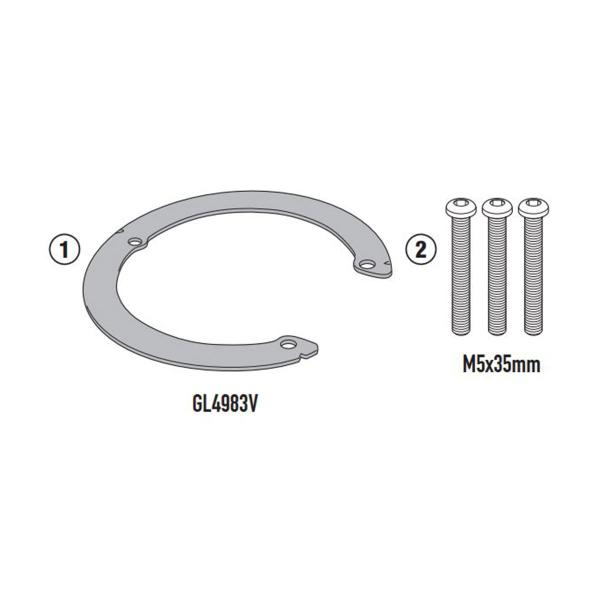 Attacco flangia borsa serbatoio Givi Tanklock Cfmoto 300NK 2021-2022