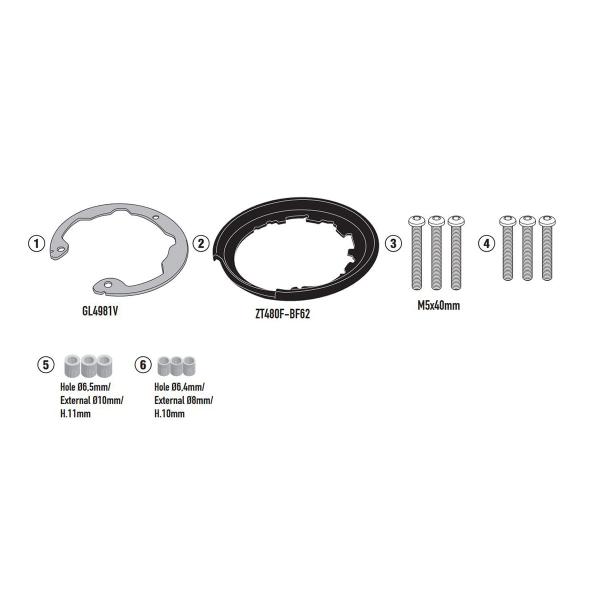 Fitting flange Givi Tanklock tank bag Cfmoto 650NK 2022