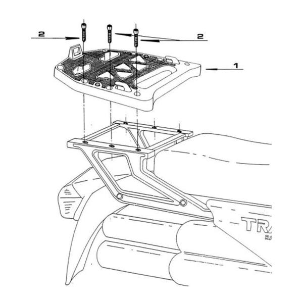 Attacco posteriore bauletto Givi Monokey Honda Africa Twin 750 1990-1992