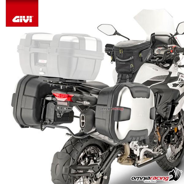 Givi piastra universale Monokey completa di kit fissaggio portapacchi per Benelli TRK502X 2018>2019
