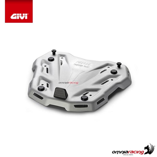 GIVI silver aluminium M9 rear rack plate for Monokey cases