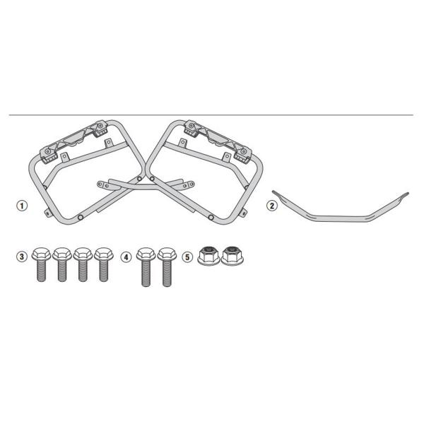 Portavaligie laterale staffe Givi Monokey Cam-Side Honda NC750S 2016-2020