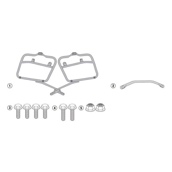 Pannier holder side-cases Givi Monokey o Retro Fit Honda NC750S 2016-2020