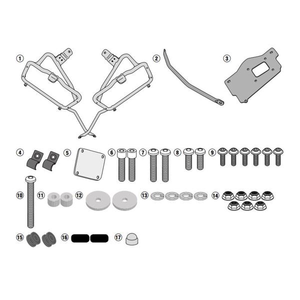 Pannier holder side-cases Givi Monokey o Retro Fit Honda Xadv 750 2017-2020