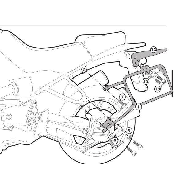 Portavaligie laterale staffe Givi Monokey o Retro Fit BMW R850GS 1994-2001