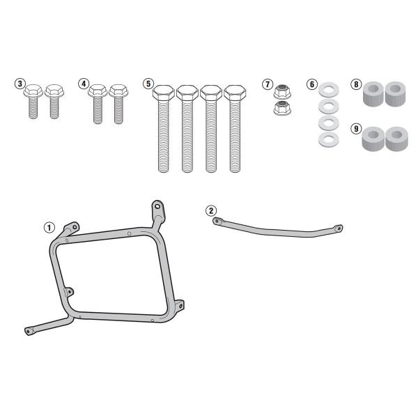 Portavaligie laterale staffe Givi Monokey Cam-Side Yamaha XT1200Z SuperTenere 2010-2020