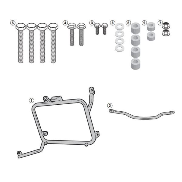 Portavaligie laterale staffe Givi Monokey o Retro Fit Yamaha XT1200Z SuperTenere 2010-2020