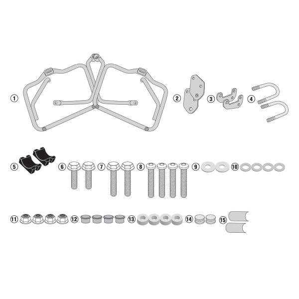 Pannier holder side-cases Givi Monokey o Retro Fit Yamaha Tracer 700 2020-2022