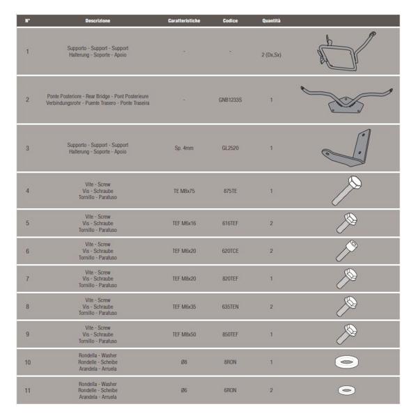 Portavaligie laterale staffe Givi Monokey Suzuki Burgman 650/Executive 2013-2020