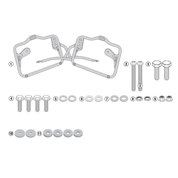 Portavaligie laterale staffe Givi Monokey o Retro Fit Kawasaki Vulcan S 650 2015-2022