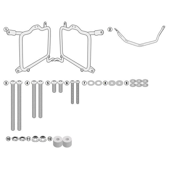 Pannier holder side-cases Givi Monokey o Retro Fit Kawasaki Versys-X 300 2017-2022