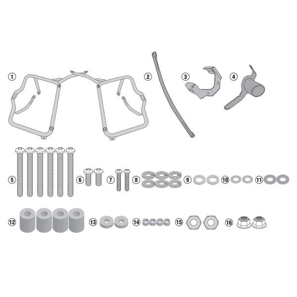 Pannier holder side-cases Givi Monokey o Retro Fit BMW G310GS 2017-2022