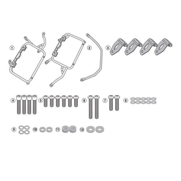 Pannier holder side-cases Givi Monokey Cam-Side BMW F850GS Adventure 2019-2022