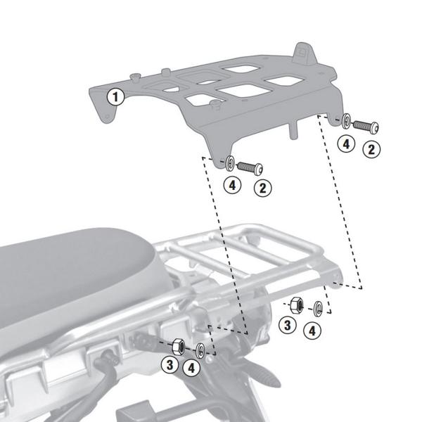 Pannier holder side-cases Givi Monokey Cam-Side BMW R1200GS Adventure 2006-2013
