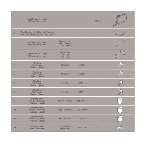 Portavaligie laterale staffe Givi Monokey Cam-Side KTM 1290 Super Adventure S 2017-2020