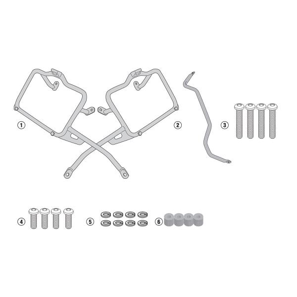 Portavaligie laterale staffe Givi Monokey o Retro Fit Benelli TRK502X 2018-2019