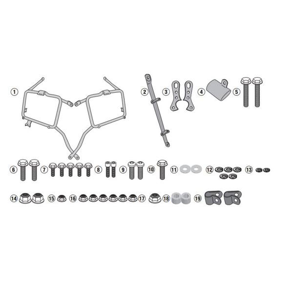 Pannier holder side-cases Givi Monokey o Retro Fit Royal Enfield Himalayan 2018-2020