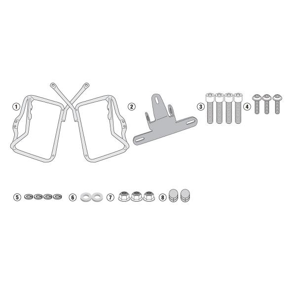 Portavaligie laterale staffe Givi Monokey Royal Enfield Interceptor 650 2019-2022