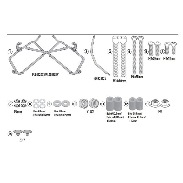 Pannier holder side-cases Givi Monokey o Retro Fit Royal Enfield Meteor 350 2021-2022