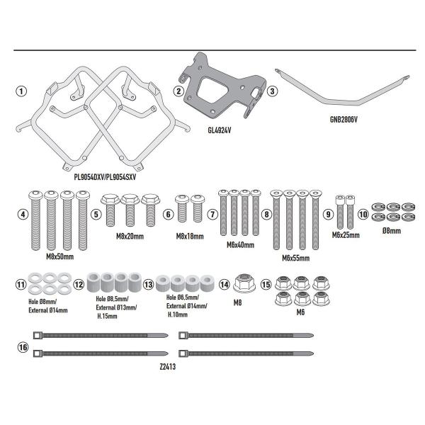 Pannier holder side-cases Givi Monokey o Retro Fit Royal Enfield Himalayan 2021-2022