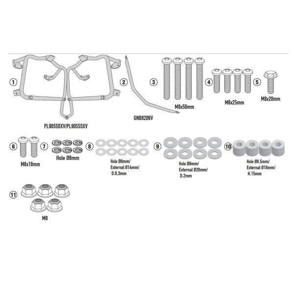 Portavaligie laterale staffe Givi Monokey o Retro Fit Royal Enfield Scram 411 2022