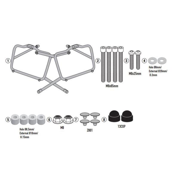 Pannier holder side-cases Givi Monokey Royal Enfield Super Meteor 650 2023