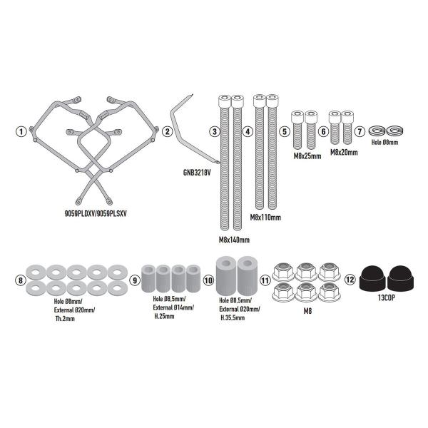 Pannier holder side-cases Givi Monokey Royal Enfield Himalayan 450 2024