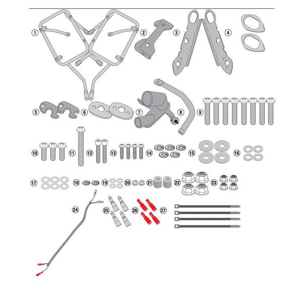 Pannier holder side-cases Givi Monokey Cam-Side Honda CB500X 2019-2022