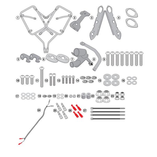 Pannier holder side-cases Givi Monokey Honda CB500X 2019-2022