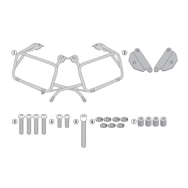 Pannier holder side-cases Givi Monokey Cam-Side Honda CRF1100L Africa Twin 2020-2022